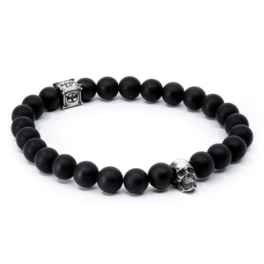 Lonley End Bracelet - Skull Bracelet - Black Feather Design